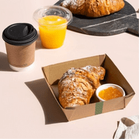 N1 Cardboard Standard Biodegradable Compostable Burger Food Trays x 45