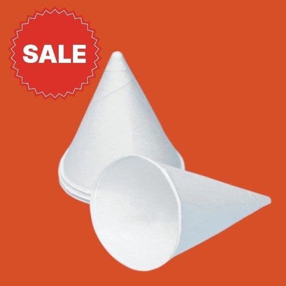 N1 Compostable Paper Water Drink  Cones 4oz