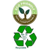 N1 Freshco Compostable Pizza Slice Tray & Lid 8x5