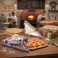 N1 Freshco Compostable Pizza Slice Tray & Lid | Pack of 50