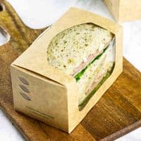 N1 Kraft PLA Compostable Biodegradable Cake & Sandwich Box x 100
