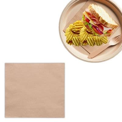 N1 Kraft Standard Compostable Recyclable Disposable Napkins 6.3