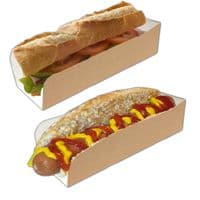 N1 Standard Biodegradable Compostable Hot Dog & BaguetteTrays 9x3