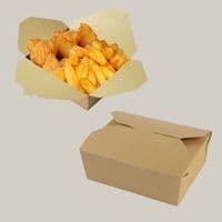 N1 Standard Biodegradable Compostable Takeaway Food Carton Boxes x 50