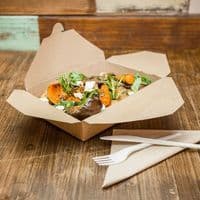 N1 Standard Biodegradable Compostable Takeaway Food Carton Boxes x 50