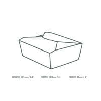 N1 Standard Biodegradable Compostable Takeaway Food Carton Boxes x 50