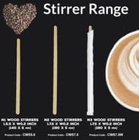 N1 Standard Compostable Biodegradable Disposable Wooden Stirrer Sticks 5