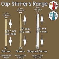 N1 Standard Compostable Biodegradable Disposable Wooden Stirrer Sticks 5