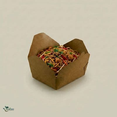 N1 Standard Compostable Eco-Friendly Leakproof Kraft Takeaway Boxes | 6 x 5