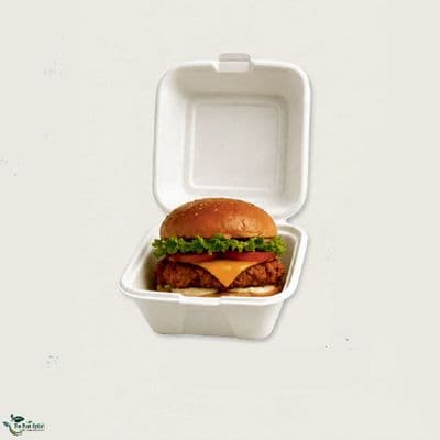 N1 Standard Compostable Sugarcane Bagasse Takeaway Burger Boxes 5