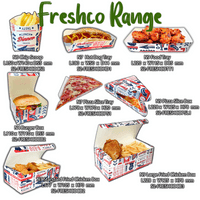 N1 Standard Freshco Compostable Biodegradable Burger Boxes 667ml x 50