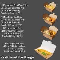 N1 Standard Freshco Compostable Biodegradable Burger Boxes 667ml x 50