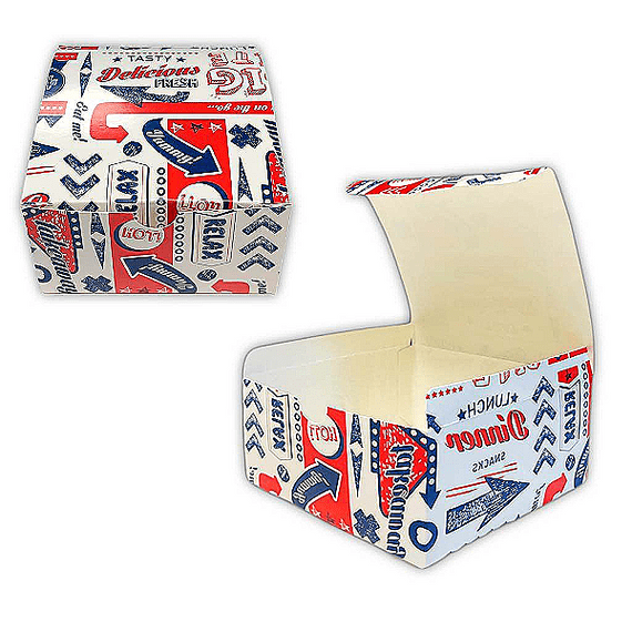 N1 Standard Freshco Compostable Biodegradable Burger Boxes 667ml x 50