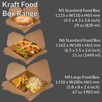 N1 Standard Kraft Compostable Eco-Friendly Takeaway Food Trays | 421ml (15oz)
