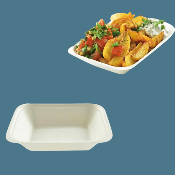 N1 Standard Sugarcane Compostable Biodegradable Chip Trays x 50