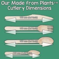 N1 Wood Compostable Disposable Wrapped Napkin & Cutlery Set x 50