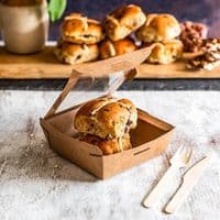 N1 Wood Compostable Disposable Wrapped Napkin & Cutlery Set x 50