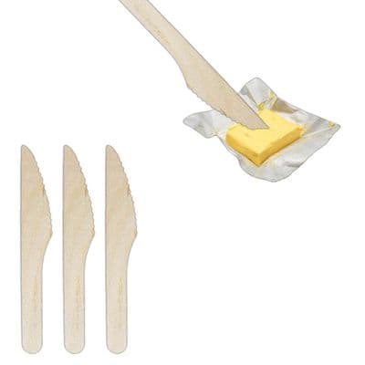 N1 Wood Compostable Recyclable Disposable Knives 6.5