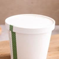 N115 Cardboard Biodegradable Compostable Hot & Cold Flat Lids 115mm x 25