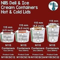 N115 Cardboard Biodegradable Compostable Hot & Cold Flat Lids 115mm x 25
