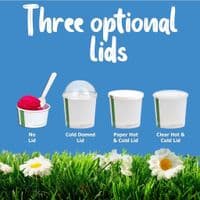 N115 Enviroware Compostable Soup & Ice Cream Container & Lids 16oz