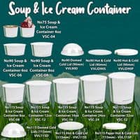 N115 Enviroware Compostable Soup & Ice Cream Container & Lids 16oz