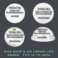 N115 Enviroware Compostable Soup & Ice Cream Container & Lids 16oz