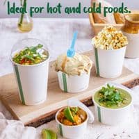 N115 Enviroware Compostable Soup & Ice Cream Container & Lids 16oz