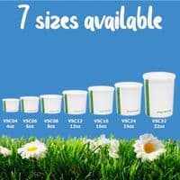 N115 Enviroware Compostable Soup & Ice Cream Container & Lids 16oz