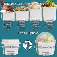 N115 PLA Biodegradable Compostable Cold Dome Lids 115mm x 50