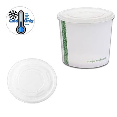 N115 PLA Biodegradable Compostable Cold Flat Lids 115mm x 50