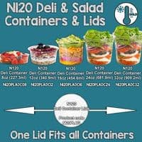 N120 Biodegradable Compostable Lid for Deli Containers 120mm x 75