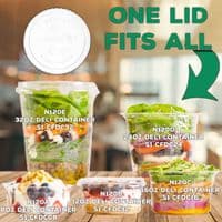 N120 Biodegradable Compostable Lid for Deli Containers 120mm x 75