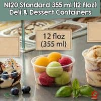 N120 Biodegradable Compostable Lid for Deli Containers 120mm x 75