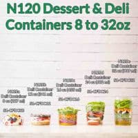 N120 Biodegradable Compostable Lid for Deli Containers 120mm x 75