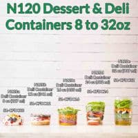 N120 Bulk Biodegradable Compostable Lid for Deli Containers 120mm x 500