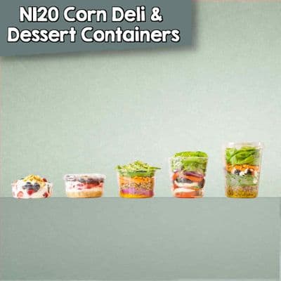 N120 Clear PLA Compostable Deli Containers 8oz | Box of 500