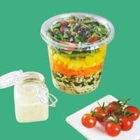 N120 Large Biodegradable Compostable Dessert & Deli Salad Containers 24oz x 50