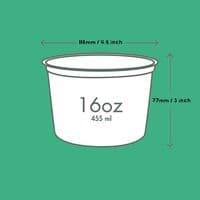 N120 Medium Biodegradable Compostable Dessert & Deli Salad Containers 16oz x 50