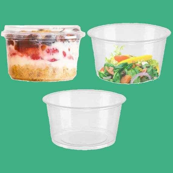 N120 Standard Biodegradable Compostable Dessert & Deli Salad Containers 12oz x 50