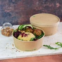 N150 Bulk Medium Biodegradable Compostable Food Container Bowls 24oz x 300