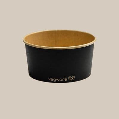 N150 Bulk Noir Large Biodegradable Compostable Food Container Bowls 34oz x 300