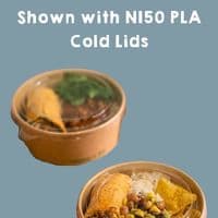 N150 Bulk Noir Medium Biodegradable Compostable Food Container Bowls 24oz x 300