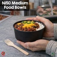 N150 Standard Noir Compostable Food Container Bowls 16oz | Box of 300