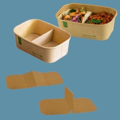N173 Bulk Biodegradable Compostable Food Container Insert Dividers (24 & 34oz)  x 600