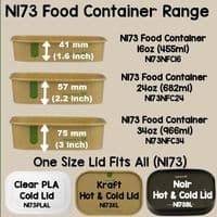 N173 Bulk Noir Large Biodegradable Compostable Food Containers 34oz x 300