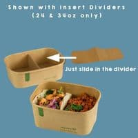 N173 Bulk Noir Large Biodegradable Compostable Food Containers 34oz x 300