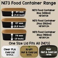 N173 Bulk Noir Standard Biodegradable Compostable Food Containers 16oz x 300