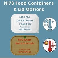 N173 Bulk PLA Biodegradable Compostable Cold Food Container Lids 173mm x 300