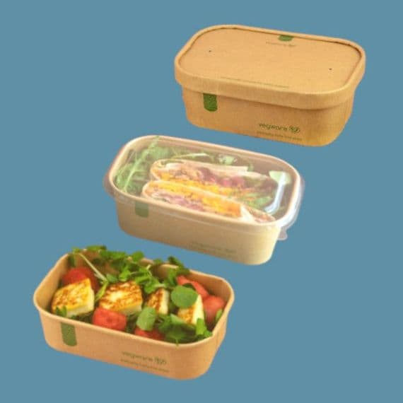 N173 Bulk Standard Biodegradable Compostable Food Containers 16oz x 300